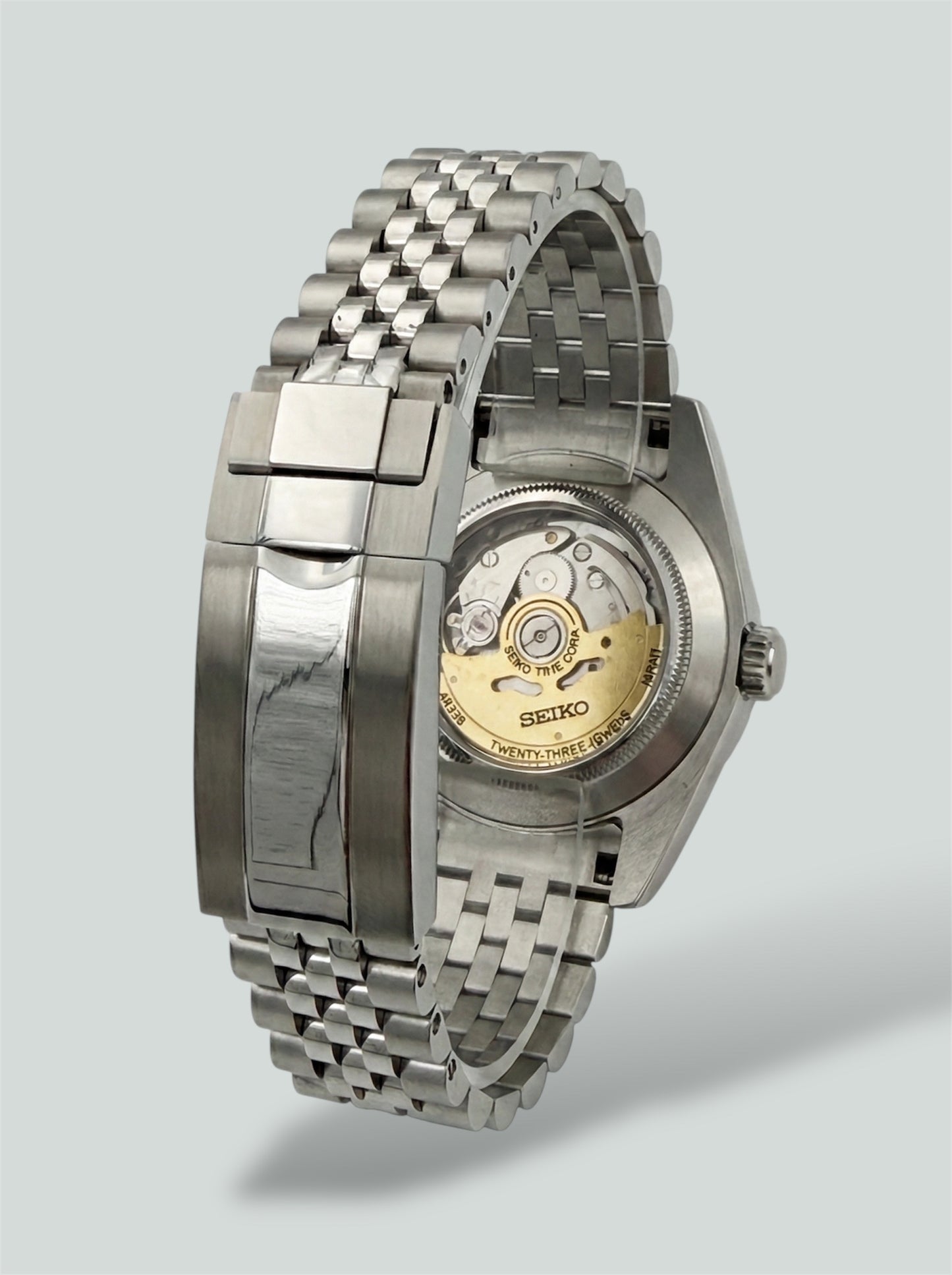 Seiko mod gennemsigtig bagside, automatisk Seiko-urværk, Seikojust