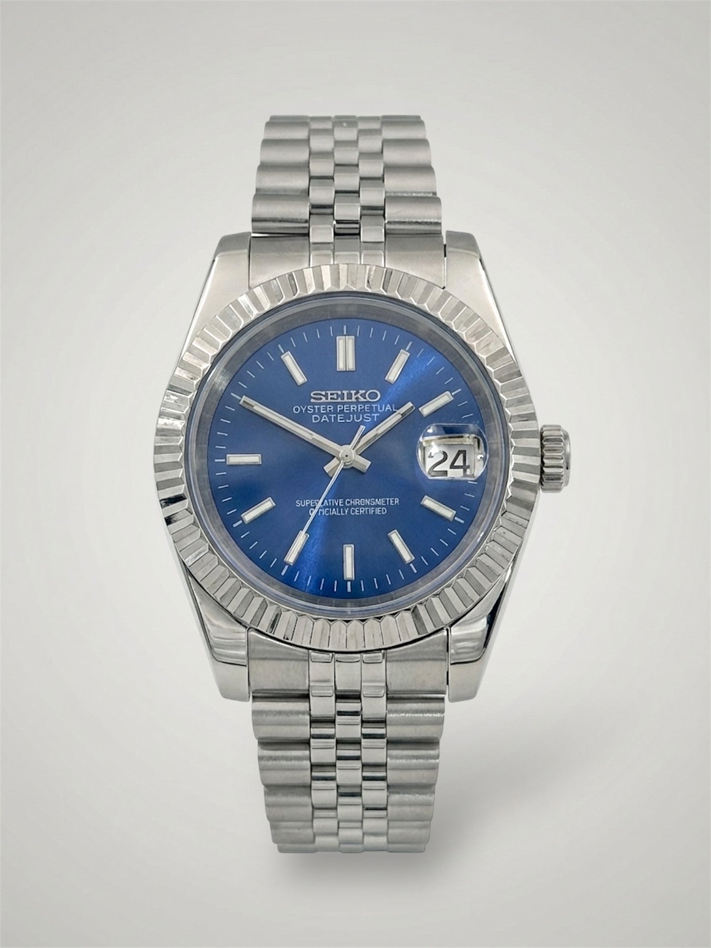 Blå Datejust mod, Dark blue Seikomod