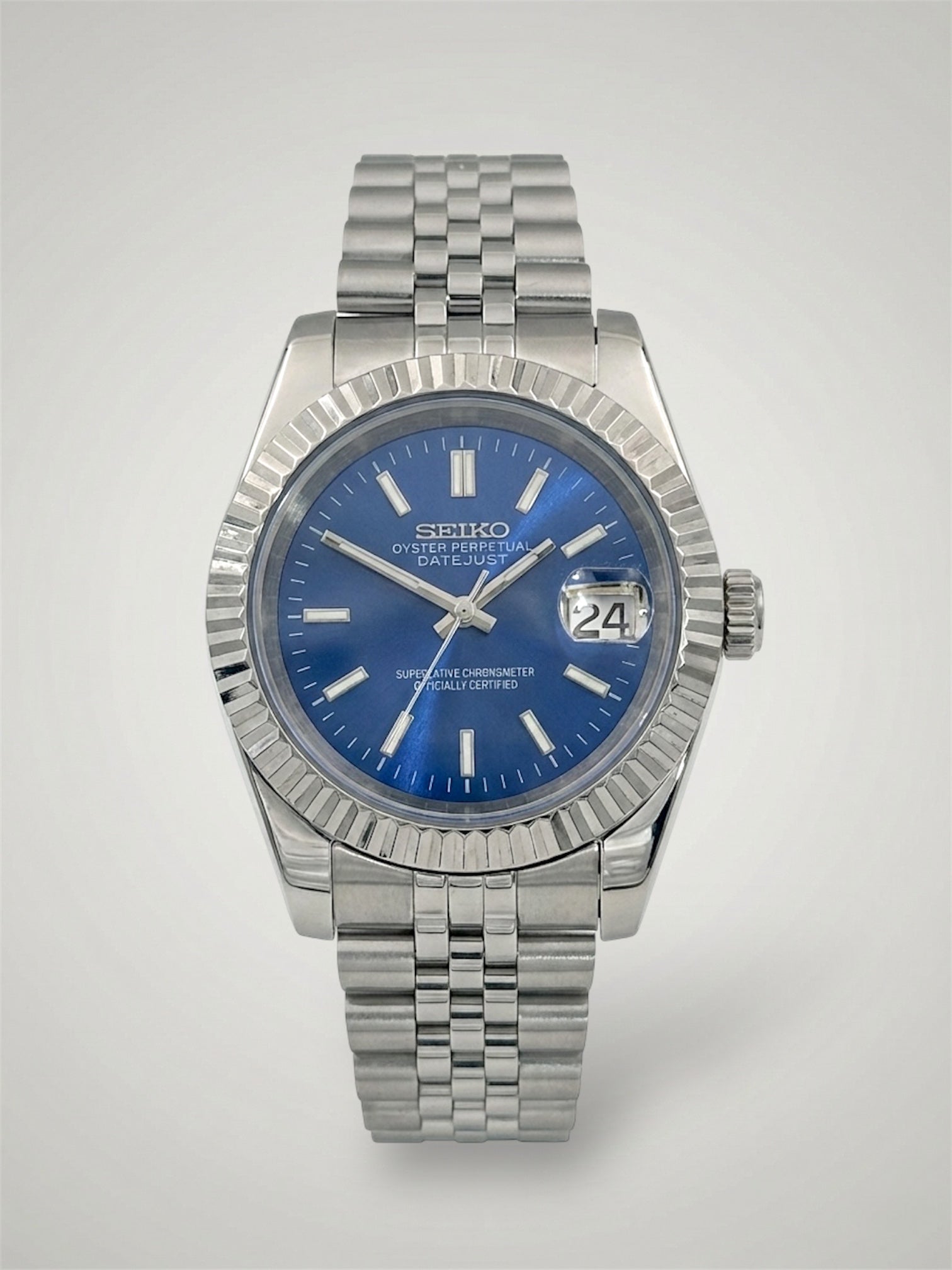 Blå Datejust mod, Dark blue Seikomod