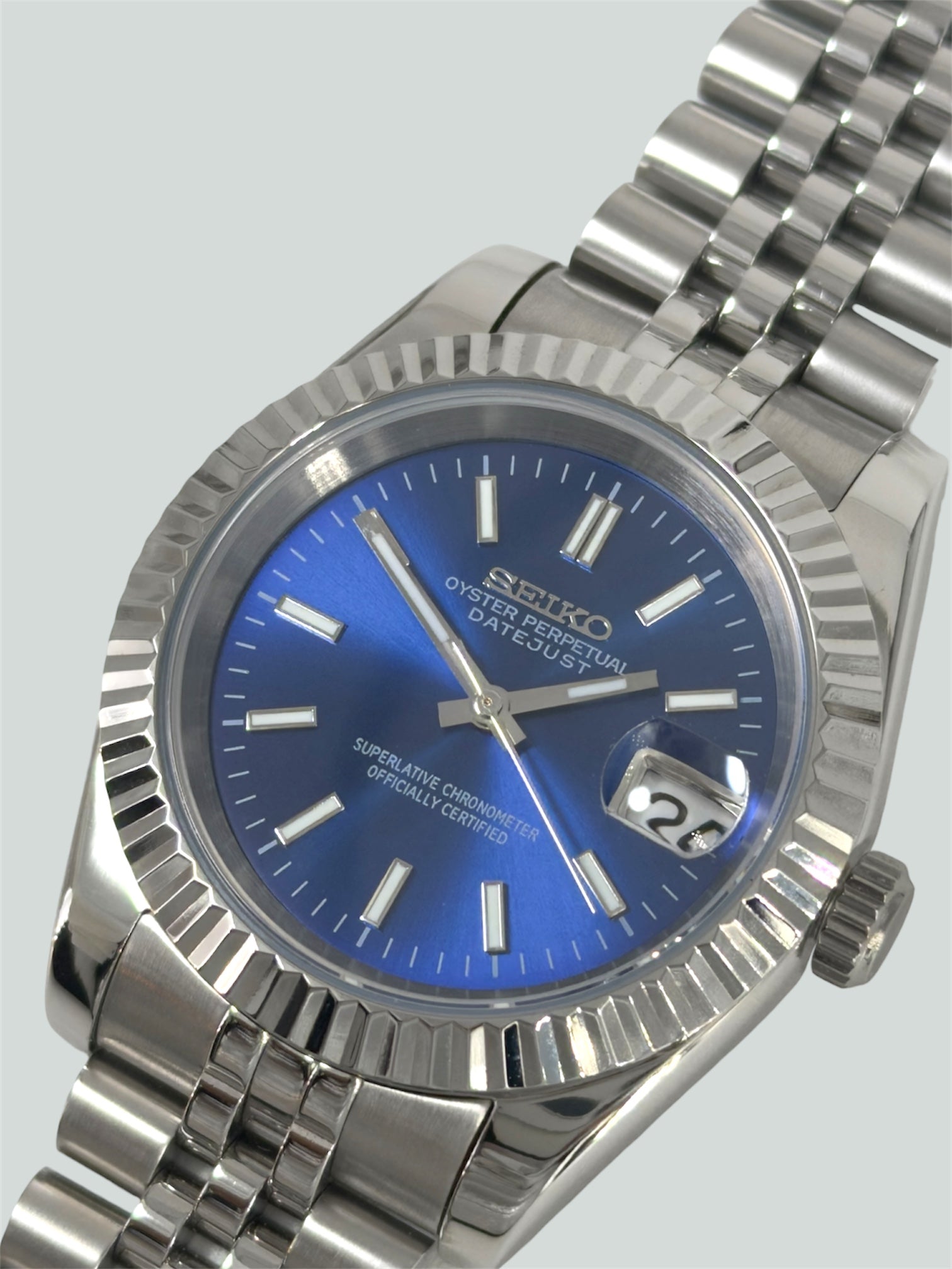 Blå Datejust mod, Dark blue Seikomod