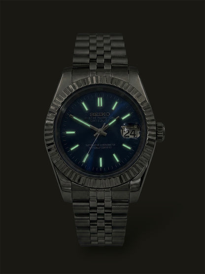 Blå Datejust mod, Dark blue Seikomod