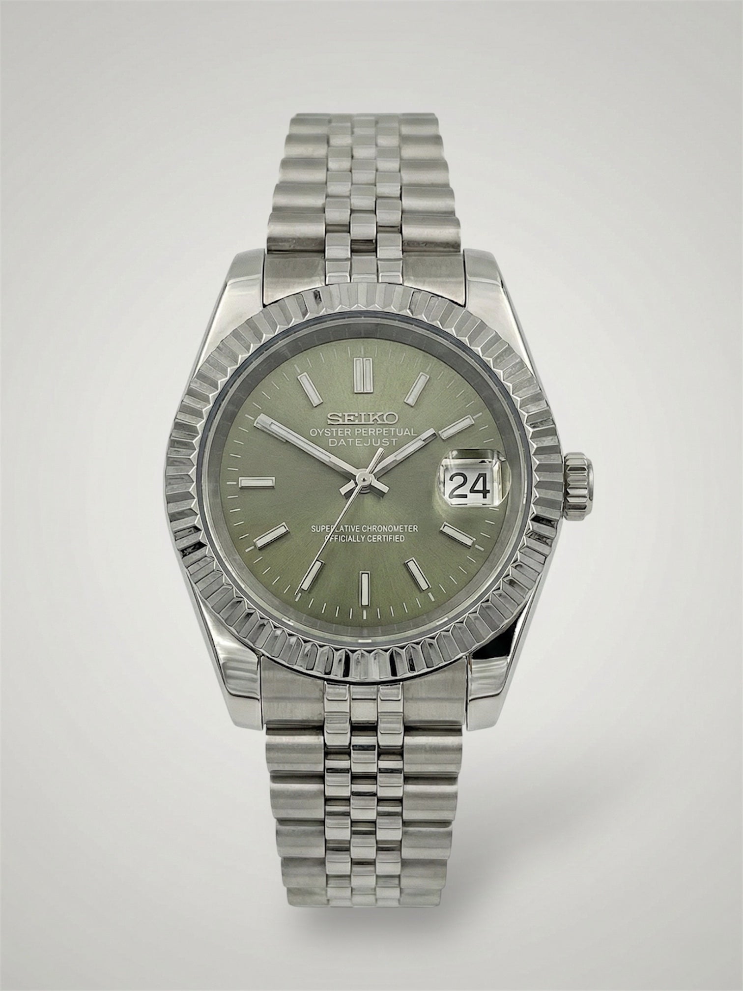 Olivgrön Datejust mod, Olive green Seikomod