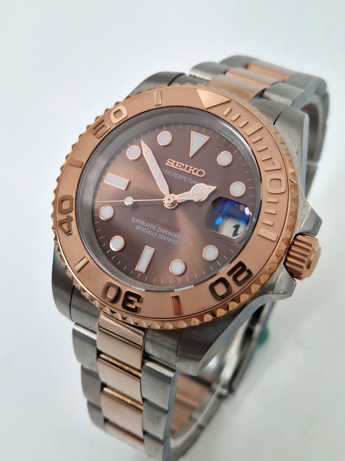 Yacht-Master mod med roséguld totone-rem
