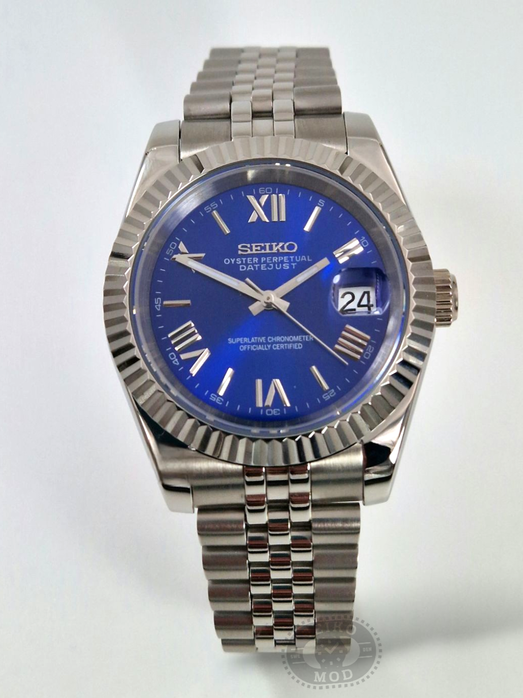 Tummansininen roomalainen - Datejust Mod