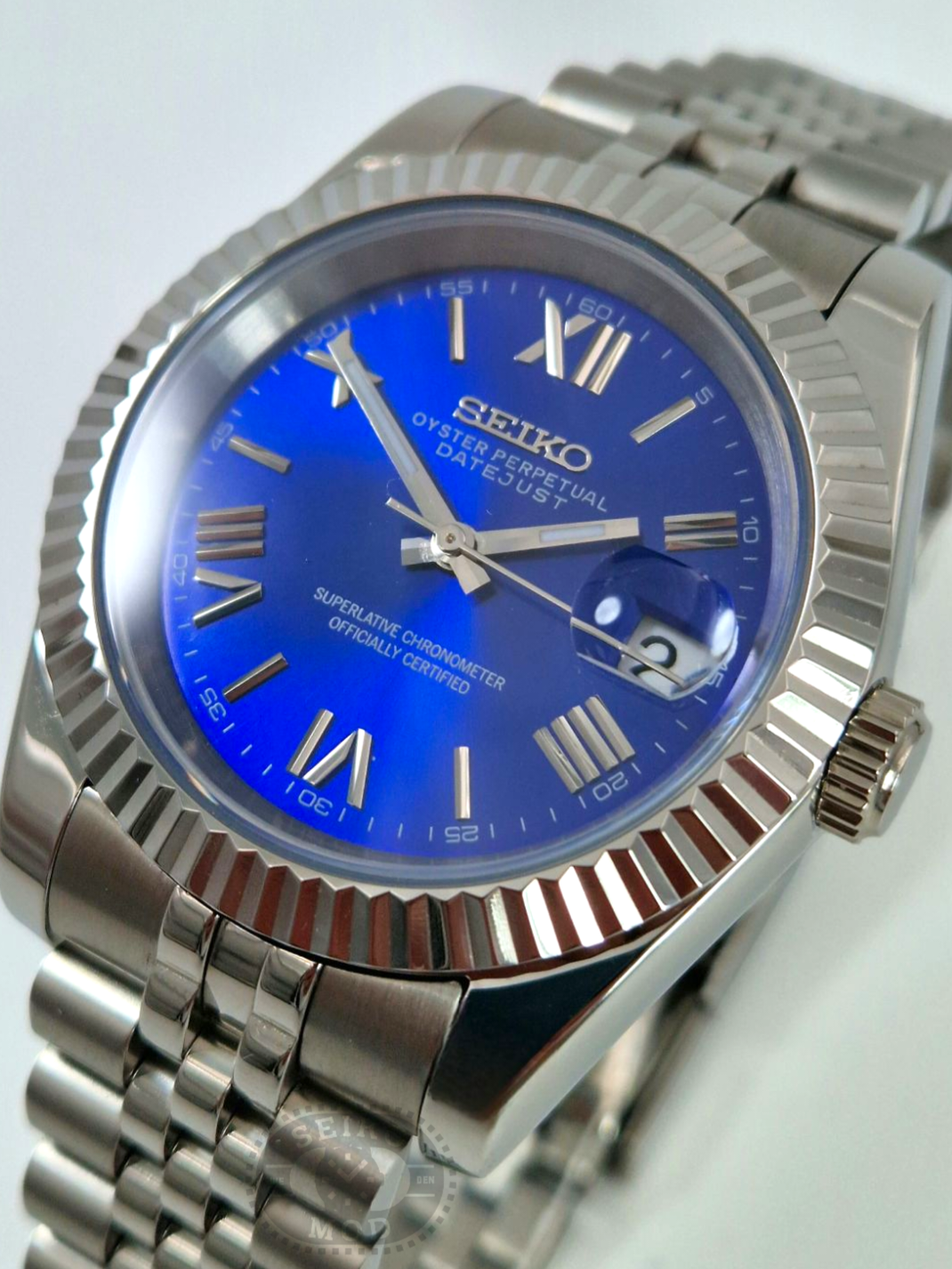 Tummansininen roomalainen - Datejust Mod